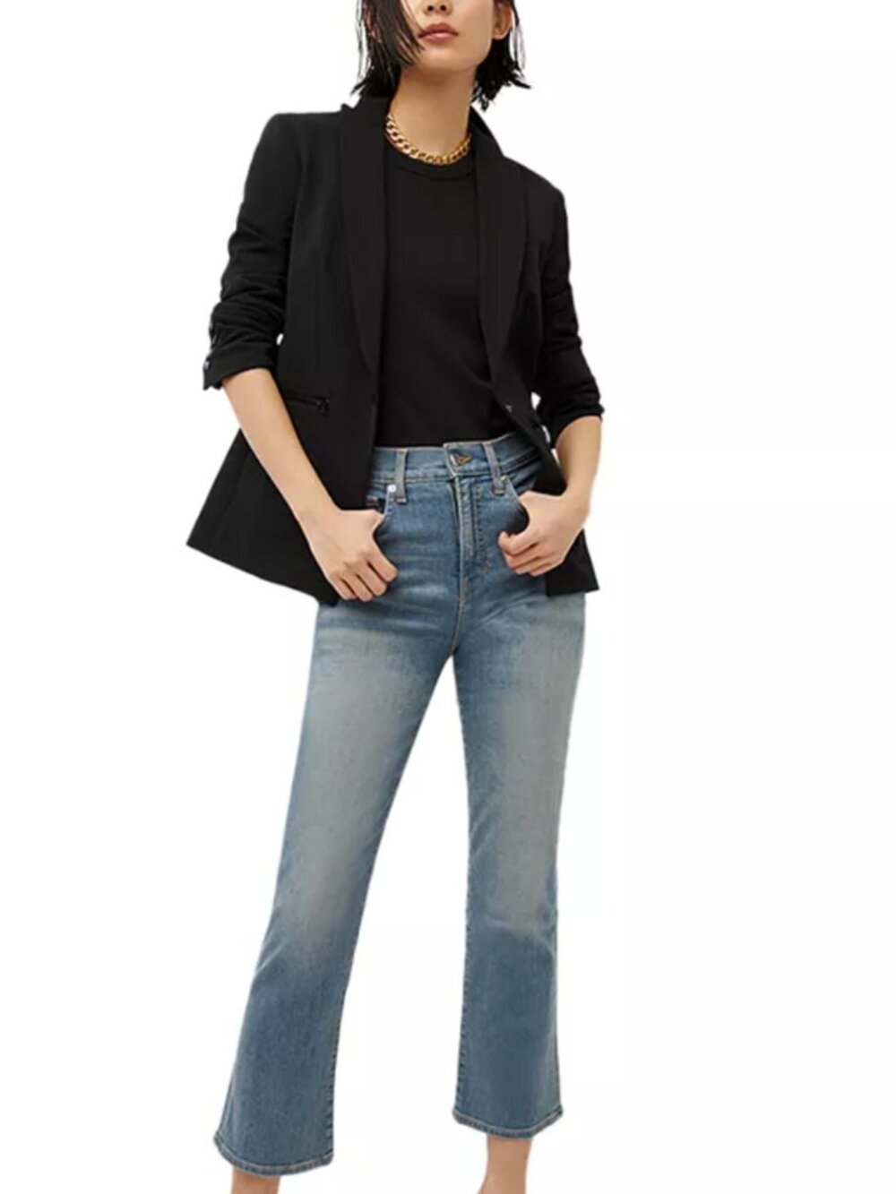 Veronica Beard Black Scuba Blazer Jacket